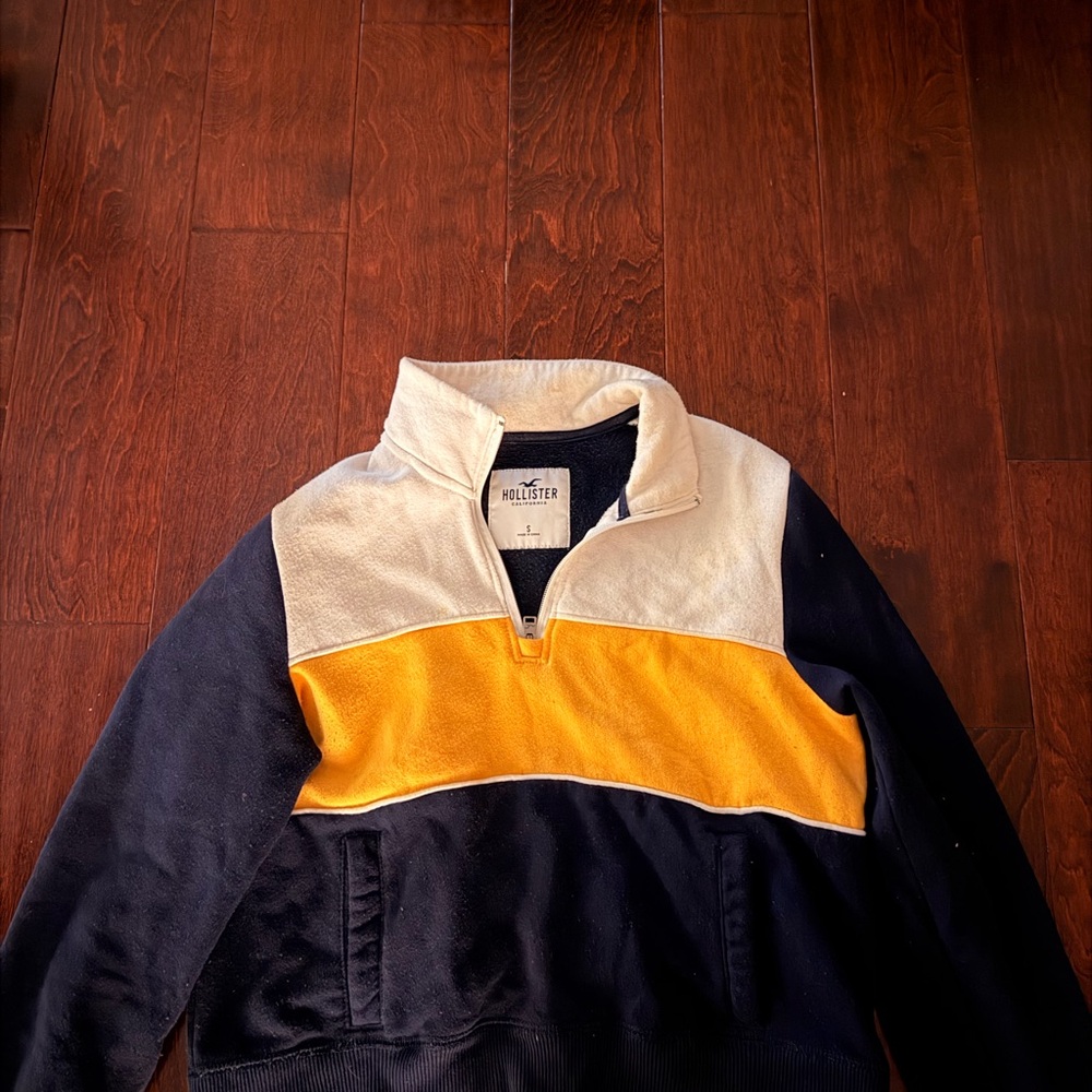Hollister women’s Jacket - Navy, Yellow, Cream